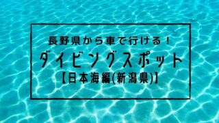 長野県から車で2時間半以内 ダイビングスポット 日本海編 新潟県 海なし県在住シャチのひだまリズムを極めたい